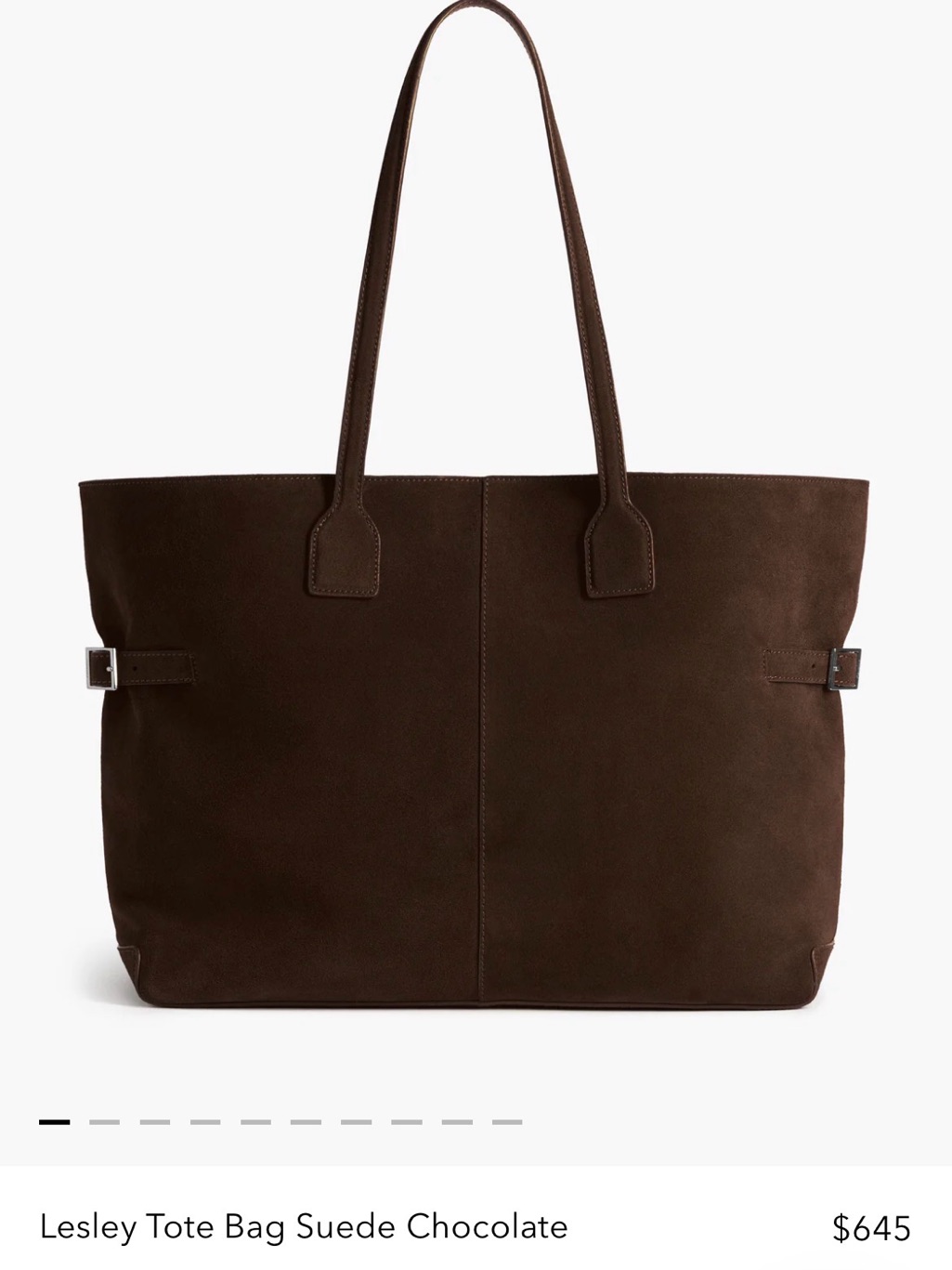 Lesley Tote Bag Suede Chocolate